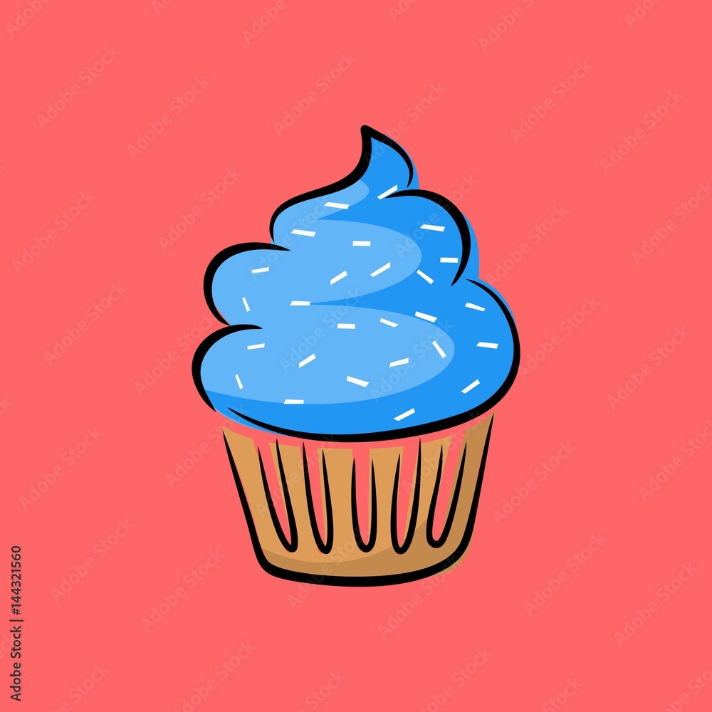 Cupcake logo illustration vector Cupcake logo illustration vector