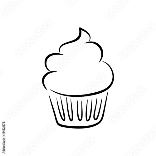 Cupcake logo illustration vector