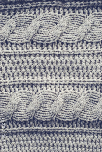 The texture of a knitted wool gray. Background