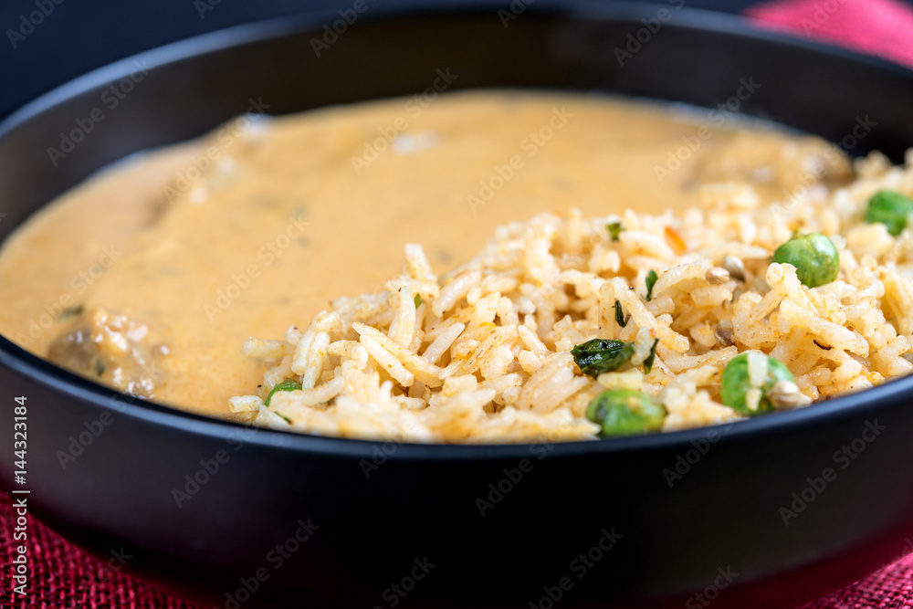 Handmade Indian curry chicken rice Handmade Indian curry chicken rice
