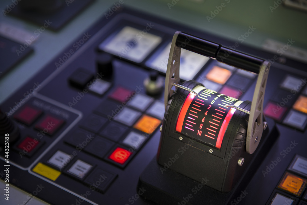 Fototapeta premium steering control in tanker ship.