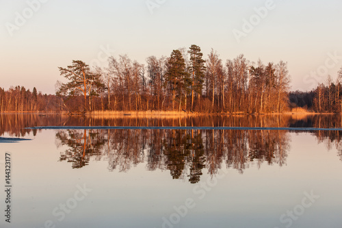 Landscape with reflections