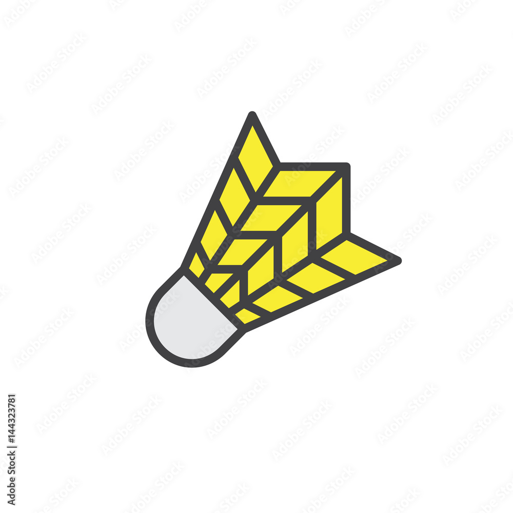 Shuttlecock filled outline line icon, line vector sign, linear colorful pictogram isolated on white. Badminton Symbol, logo illustration. Editable stroke. Pixel perfect Shuttlecock filled outline line icon, line vector sign, linear colorful pictogram isolated on white. Badminton Symbol, logo illustration. Editable stroke. Pixel perfect
