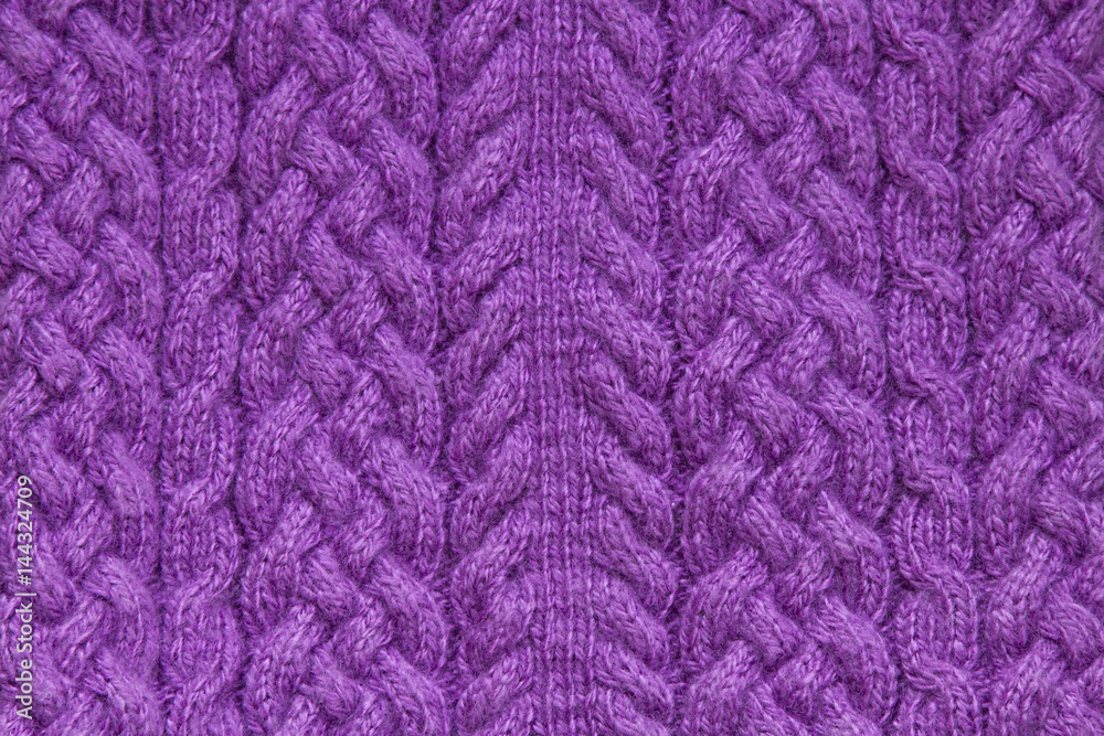 Purple knitting texture