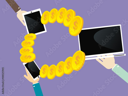 transfer money between your laptop, smartphone and tablet