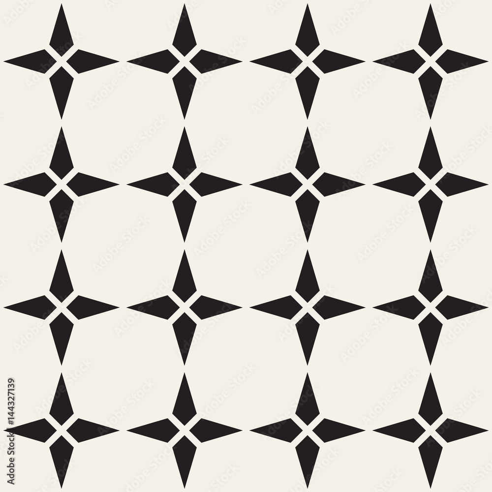 Fototapeta premium Vector seamless lattice pattern. Modern stylish texture. Repeating geometric star shape tiles