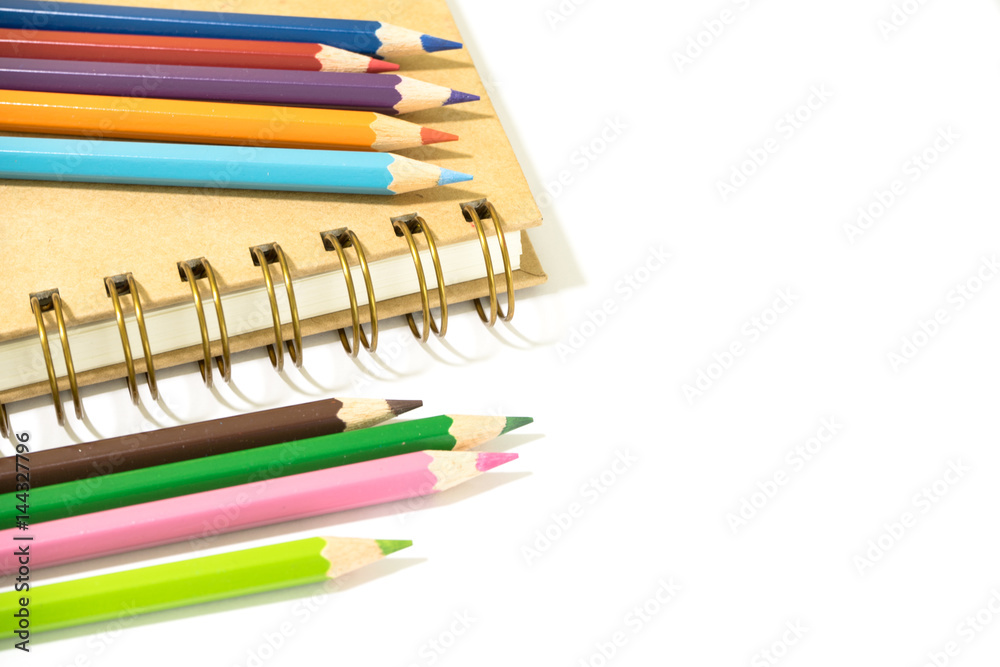 Fototapeta premium pencils colour isolated on white background