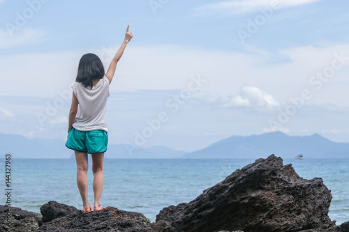 Young woman relax on the beach
