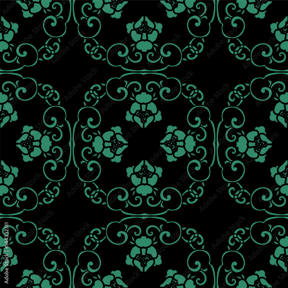 Seamless Chinese Background Spiral Cross Chain Flower Seamless Chinese Background Spiral Cross Chain Flower