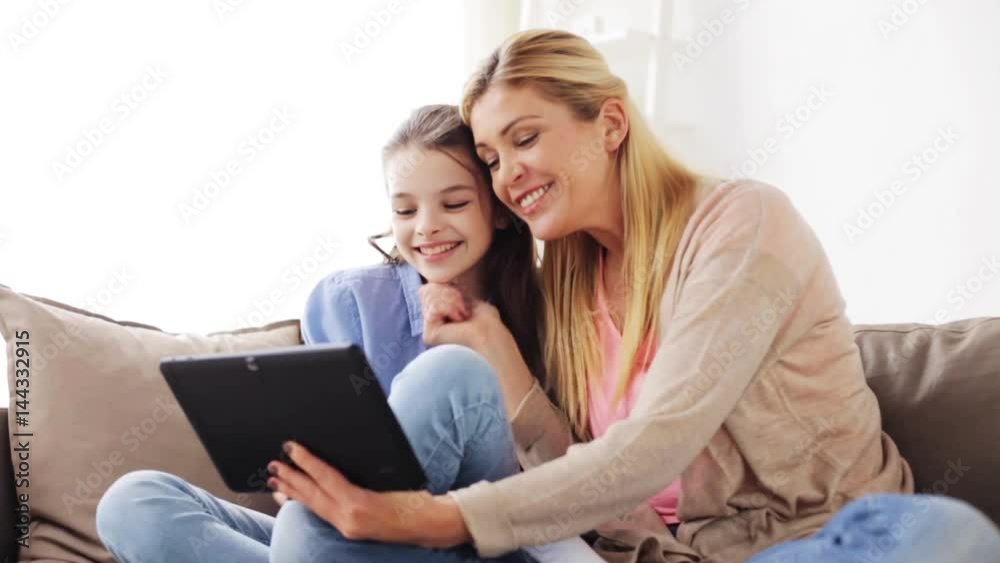 family with tablet pc having video chat at home family with tablet pc having video chat at home