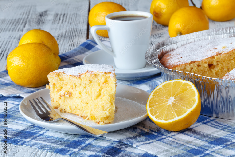 Recipe for lemon pie. Preparation of the cake with ingredients. Recipe for lemon pie. Preparation of the cake with ingredients.