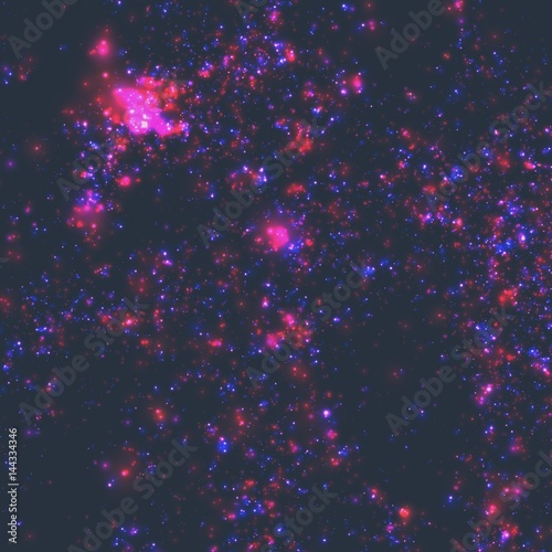 Abstract vector background with stars of distant galaxy. Illustration of deep space. Sparkles of stars and galaxies. Unknown part of cosmos somewhere far away from Earth. © garrykillian