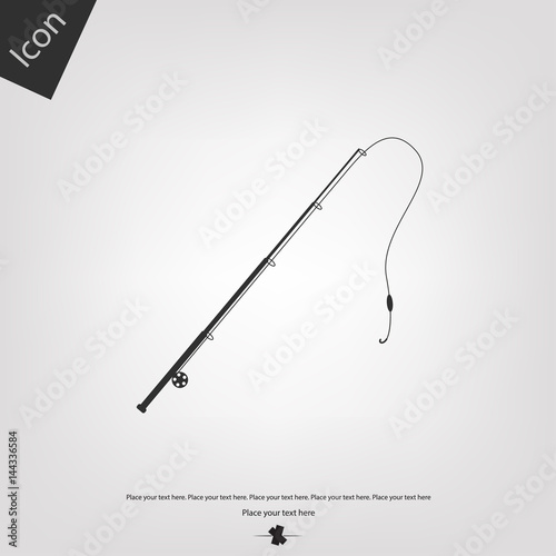 Fishing rod vector icon