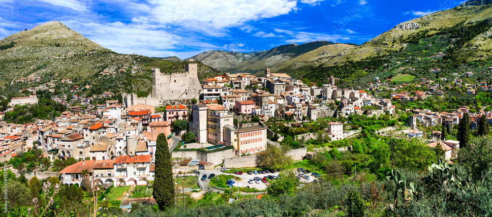 Naklejka premium Itri - beautiful medieval village(borgo) in Lazio region, Italy
