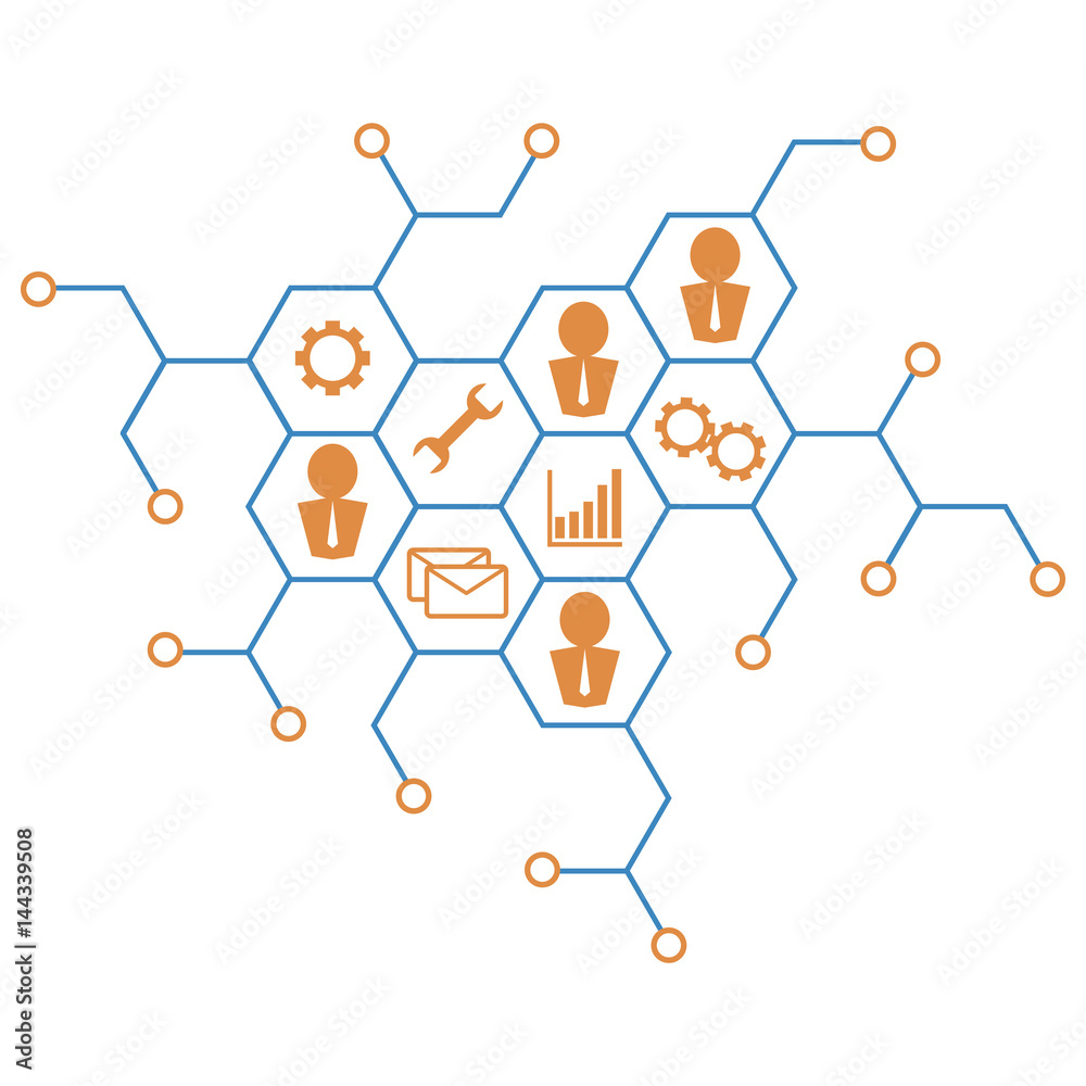 Abstract business structure illustration. Abstract business structure illustration.