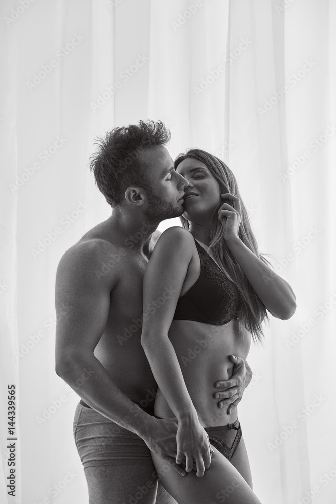 Man touching woman's body Stock Photo | Adobe Stock