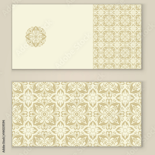 Vintage business card vector template