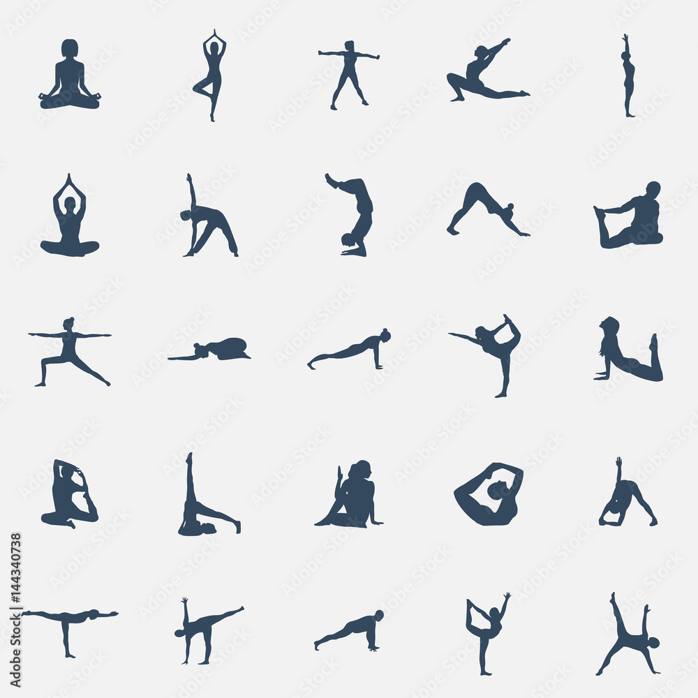 Yoga silhouette Yoga silhouette