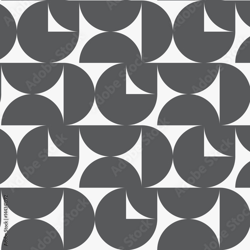 Geometric vector pattern, repeating half, quarter, Three-fourths of circles. pattern is on swatches panel