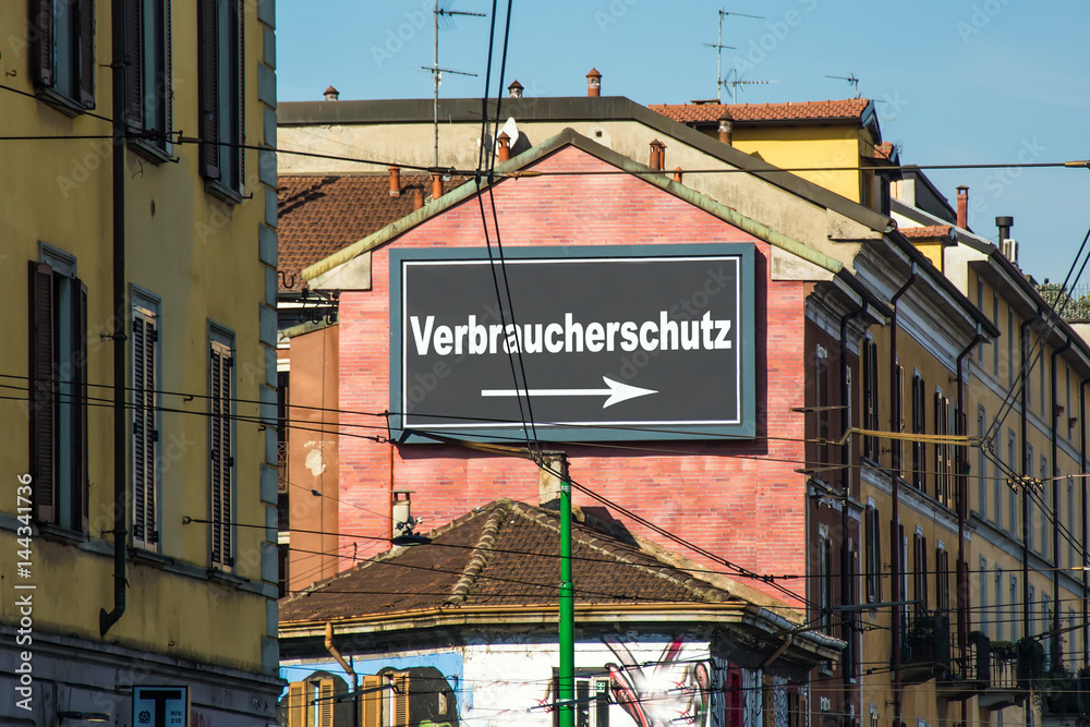 Fototapeta premium Schild 215 - Verbraucherschutz