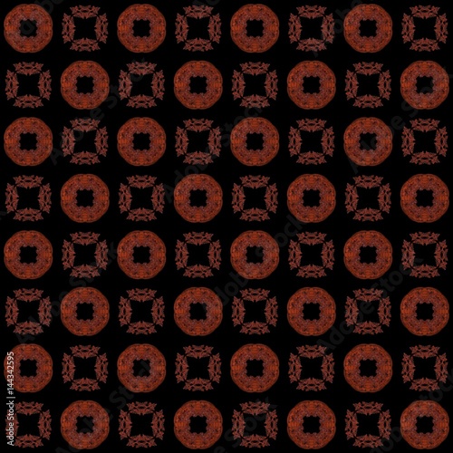 Seamless texture with 3D rendering abstract fractal red pattern