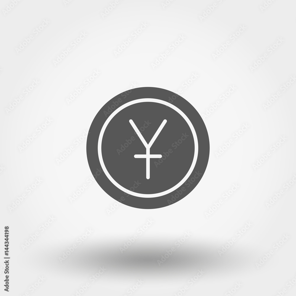 Fototapeta premium Money sign. Coin. Yuan.