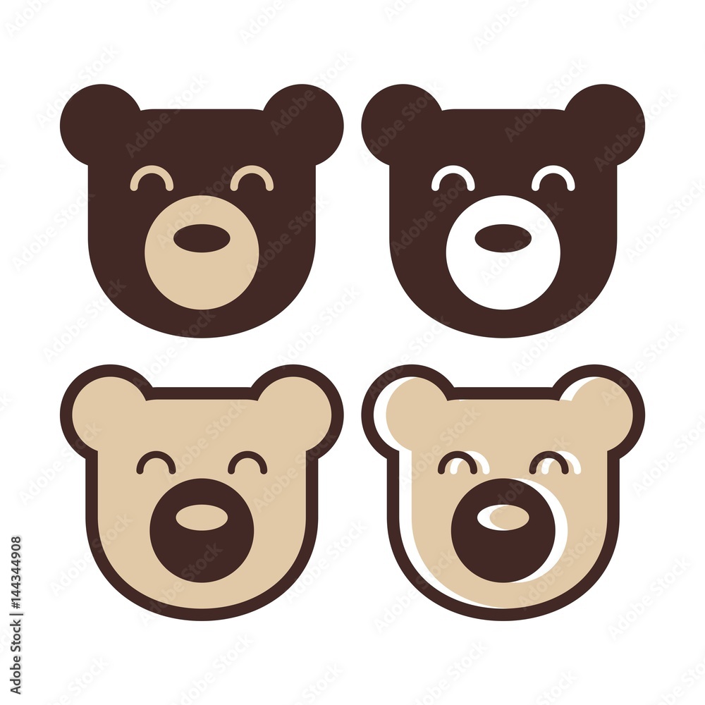 Bear Logo, Head Bear Logo, Cartoon Bear Design Logo Vector Stock Vector |  Adobe Stock