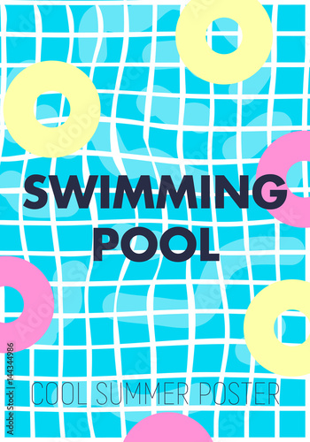 Swimming pool poster for summer 
