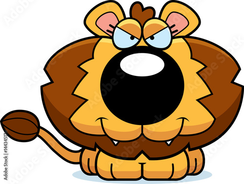 Cartoon Sly Lion Cub