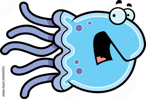 Scared Cartoon Jellyfish