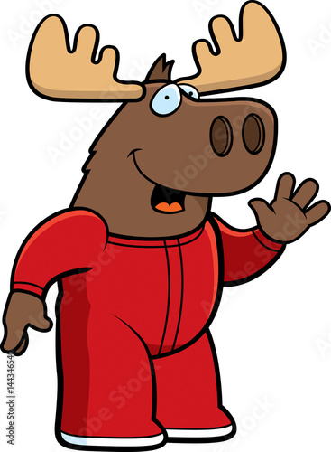 Cartoon Moose Pajamas