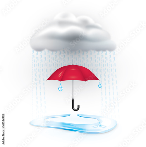 Umbrella protecting from rain