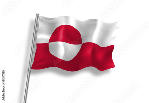 Drapeau du Groenland en qualité vectorielle 