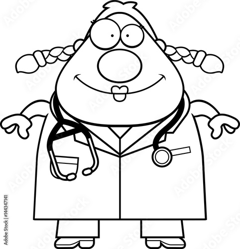 Smiling Cartoon Doctor