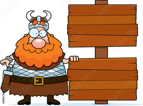 Cartoon Viking Sign