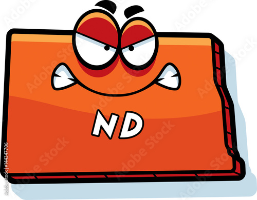 Cartoon Angry North Dakota