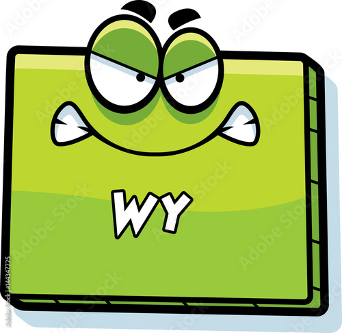 Cartoon Angry Wyoming