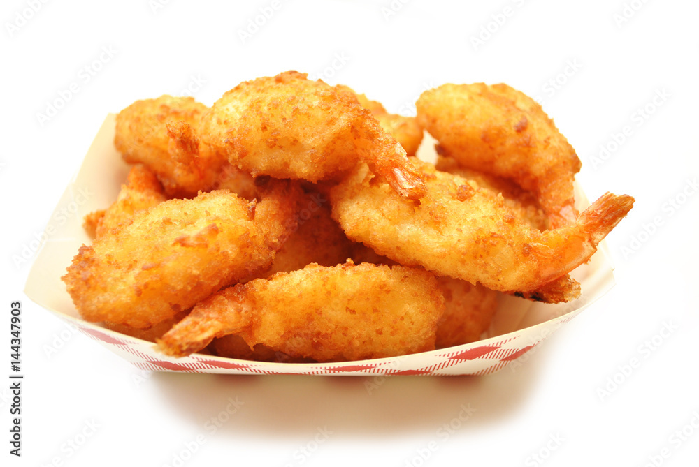 Deep Butterflied Shrimp in a Takeout Container Deep Butterflied Shrimp in a Takeout Container