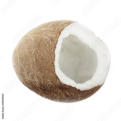 slices of coconut isolated on white background © lewal2010