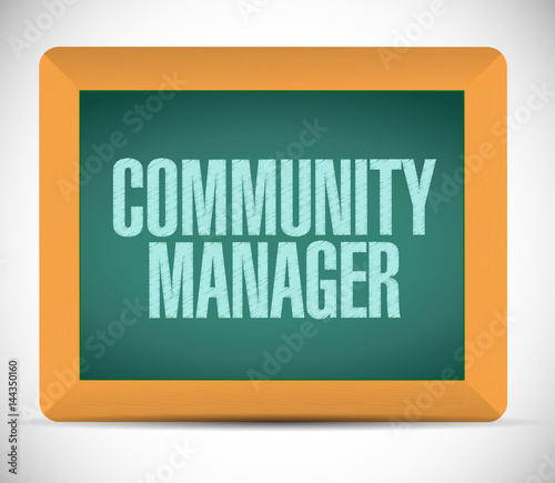 Community Manager chalkboard sign concept