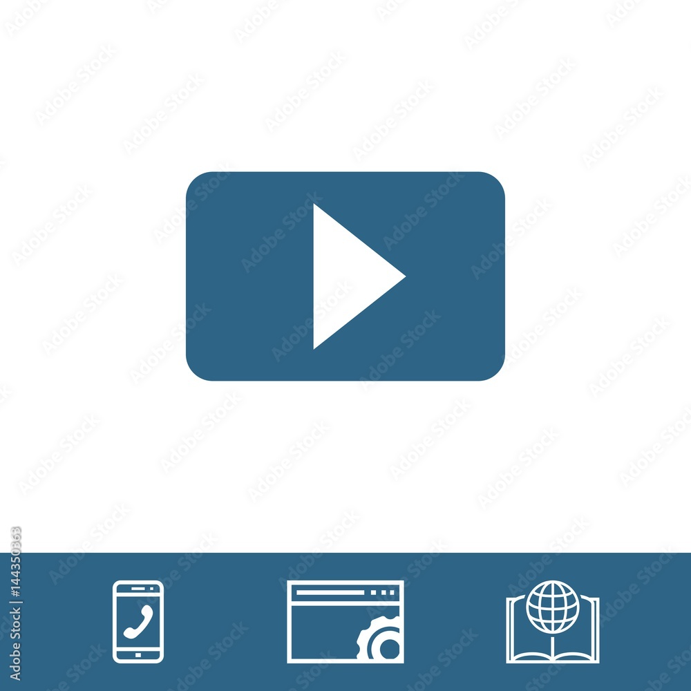 video icon stock vector illustration flat design video icon stock vector illustration flat design