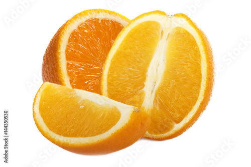 orange segment isolated on white