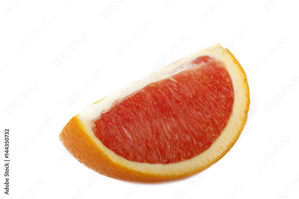 red orange slice isolated on white red orange slice isolated on white