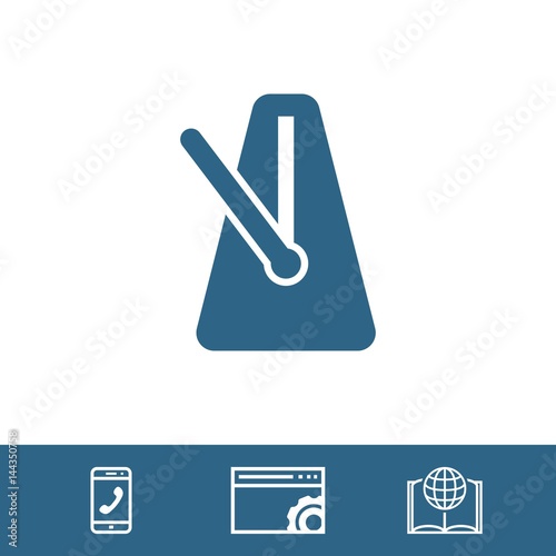 metronome icon stock vector illustration flat design