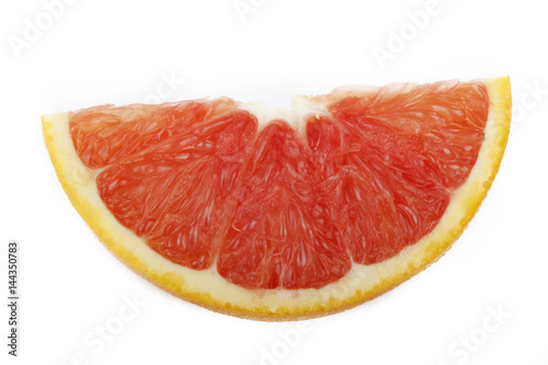 red orange slice isolated on white