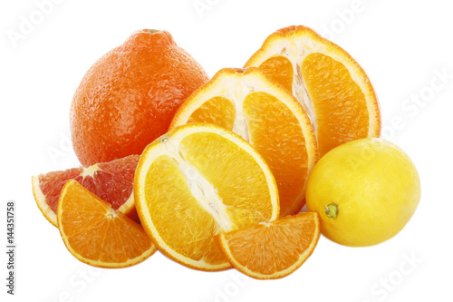 citrus isolated on white