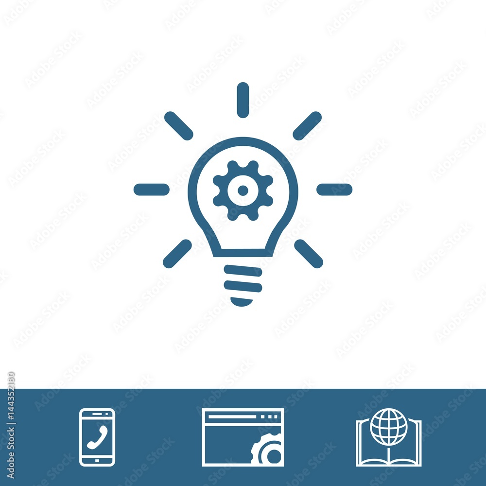 bulb icon stock vector illustration flat design bulb icon stock vector illustration flat design