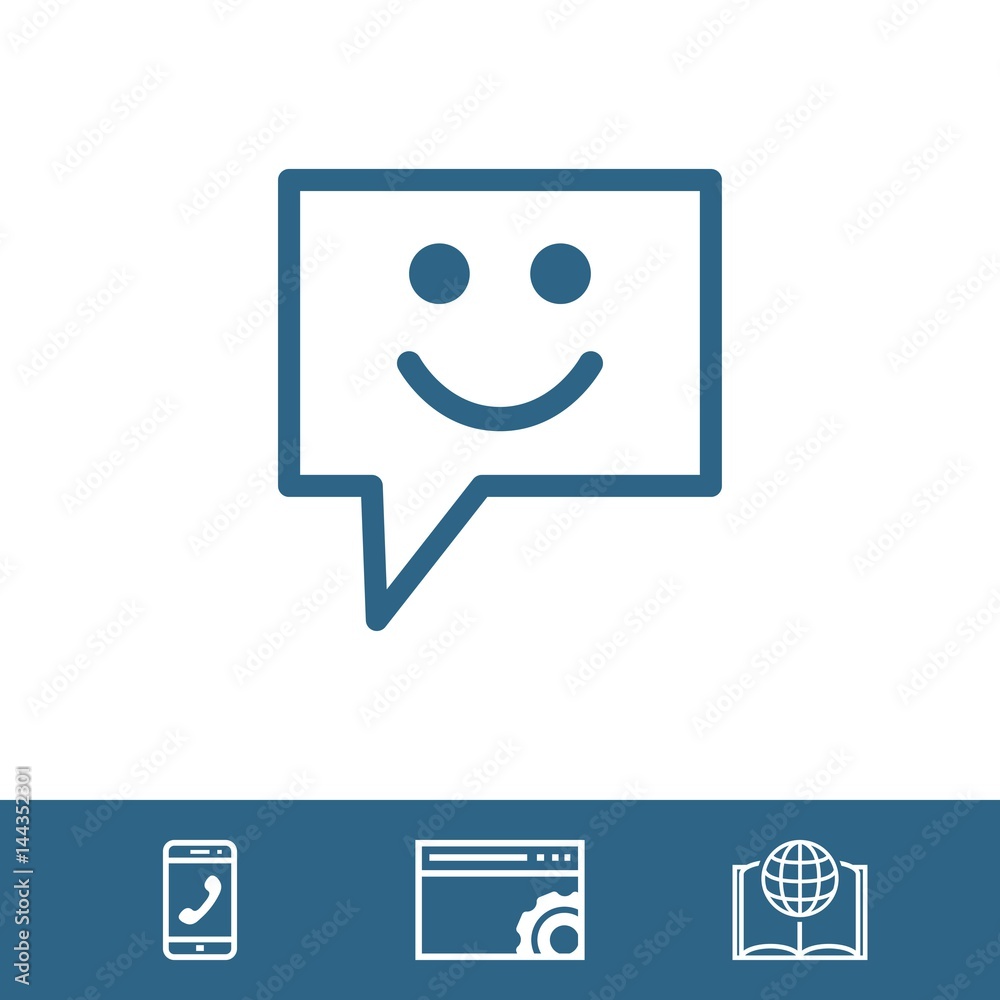 Speech Bubbles Icon. Chat pictogram icon stock vector illustration