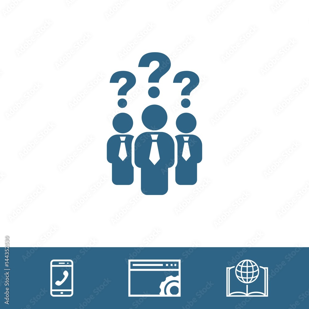 question mark over people icon stock vector illustration question mark over people icon stock vector illustration