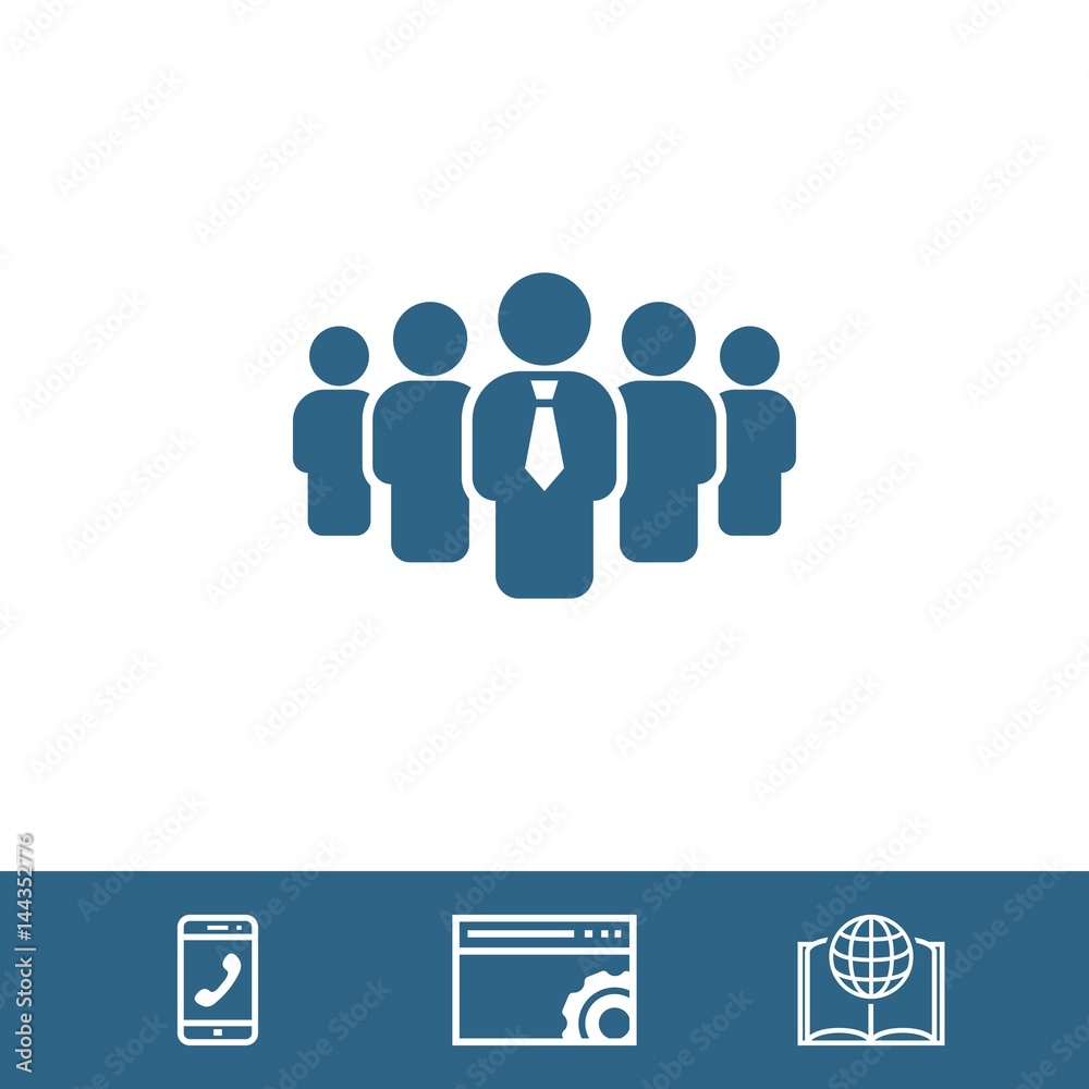 people with the leader icon stock vector illustration flat design people with the leader icon stock vector illustration flat design